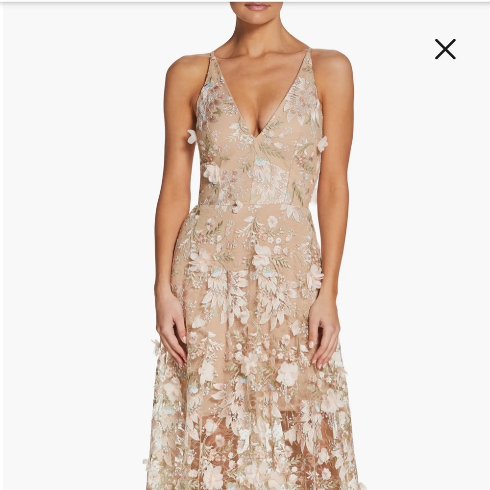 Dress The Population 3D Embroidery Dress - Medium